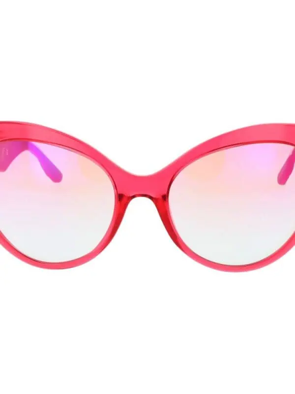 Pink oversized cat-eye sunglasses with gradient lenses for women, fashionable and UV protection.