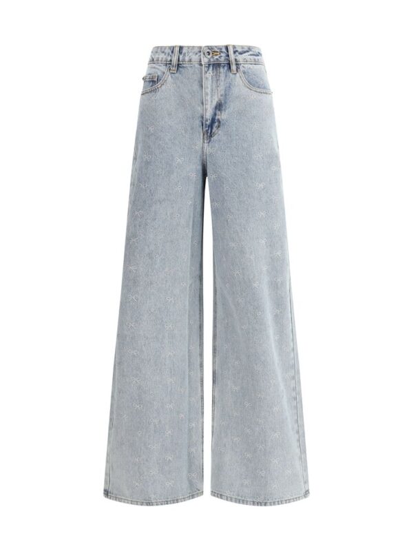 Self-Portrait Bow Diamond Jeans