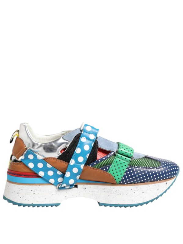 Dolce & Gabbana Multicolor Leather Low Top Sneakers Shoes