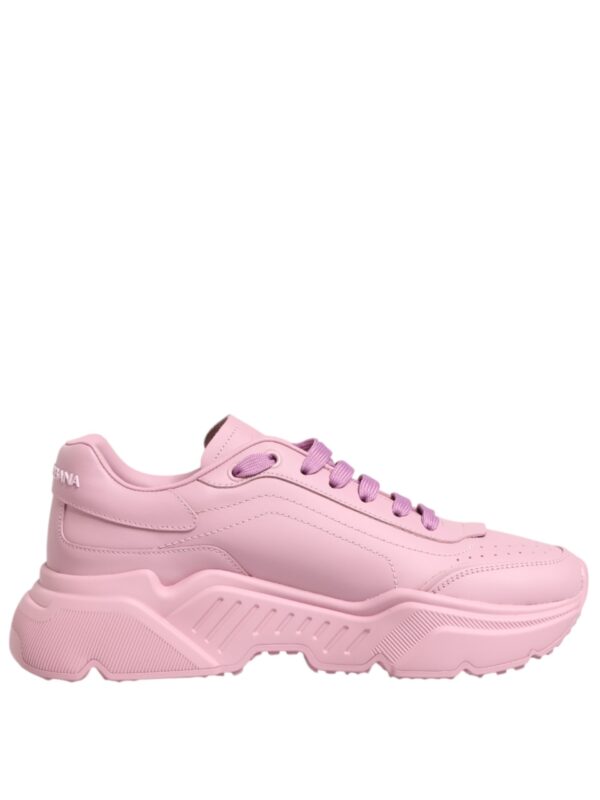 Dolce & Gabbana Pink Leather Daymaster Low Top Sneakers Shoes
