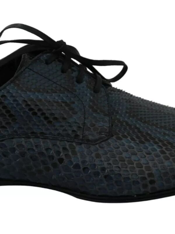 Dolce & Gabbana Blue Python Leather Snakeskin Shoes