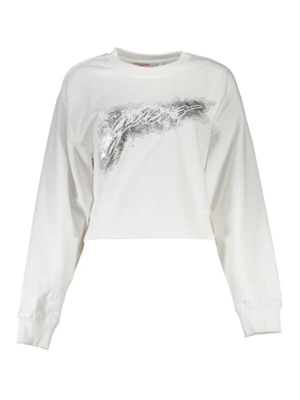 Guess Jeans White Cotton Sweater