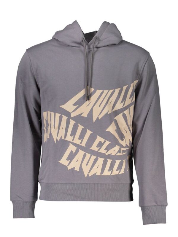 Cavalli Class Gray Cotton Sweater