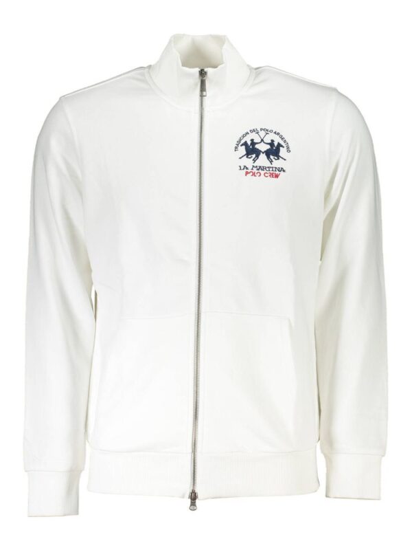 La Martina White Cotton Sweater
