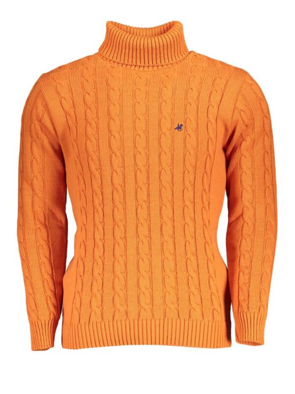 U.S. Grand Polo Orange Fabric Sweater