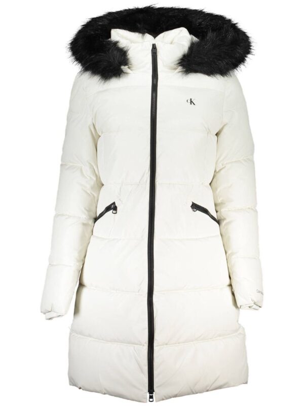 Calvin Klein White Polyester Jackets & Coat