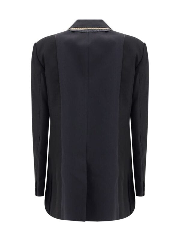 Lux Brands - Elegant black tailored blazer with sleek design, perfect for a sophisticated look and versatile styling options. Made from high-quality materials for comfort and durability.