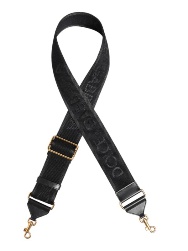 Dolce & Gabbana Black Solid Viscose Bag Shoulder Strap