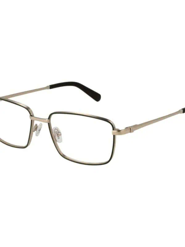 Elegant men's metal prescription eyeglasses with sleek black accents. Versatile and stylish for everyday wear, offering clear vision and comfort. Perfect for a refined, modern look.