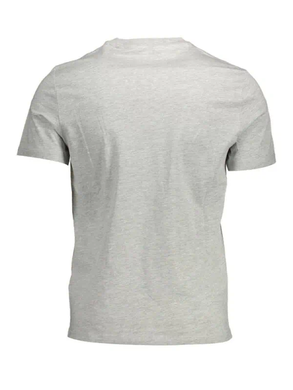 Plain light grey men's T-shirt with a classic crew neckline, made from soft fabric for everyday casual wear. Perfect for layering or wearing on its own for a minimalistic style.
