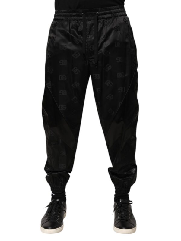 Dolce & Gabbana Black Logo DG Print Men Jogger Sweatpants Pants