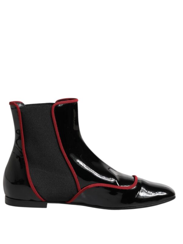 Dolce & Gabbana Black Jackie Buttoned Chelsea Boots Shoes