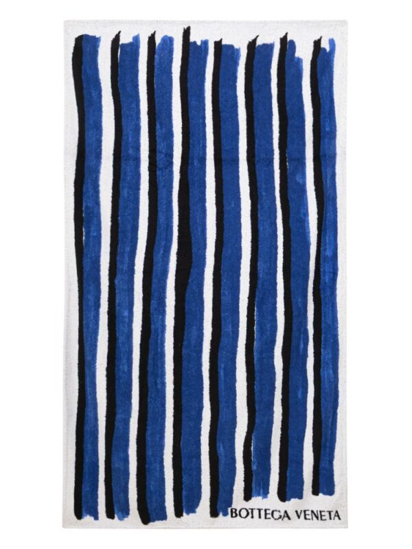 Bottega Veneta Blue Cotton Beach Towel