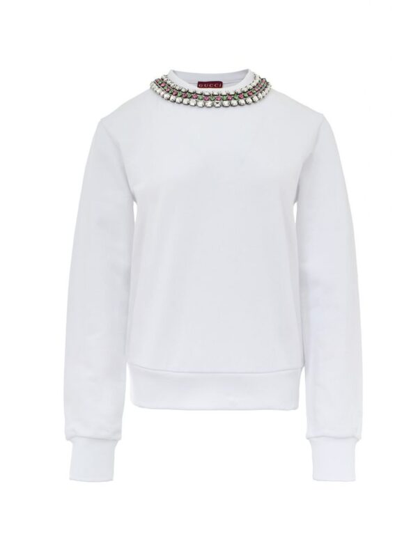 Gucci White Cotton Sweatshirt