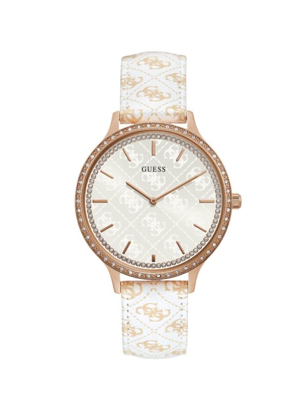 Guess White Leather Watch