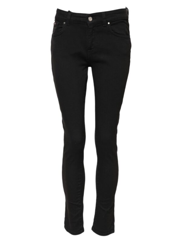 Dolce & Gabbana Black Cotton Skinny Mid Waist Denim Jeans