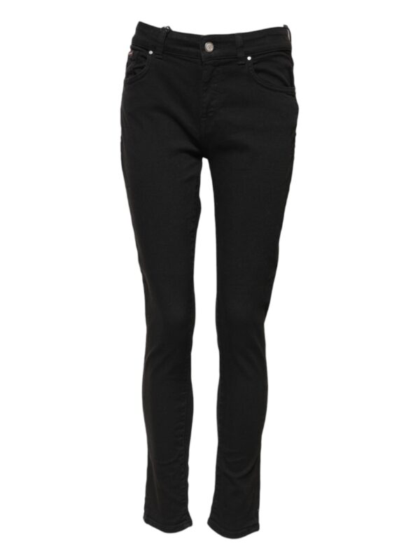 Dolce & Gabbana Black Cotton Skinny Mid Waist Denim Jeans