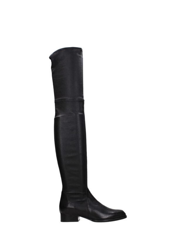 Parallèle Black Leather Over The Knee