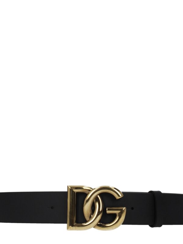Dolce & Gabbana Black Leather Regular Belts