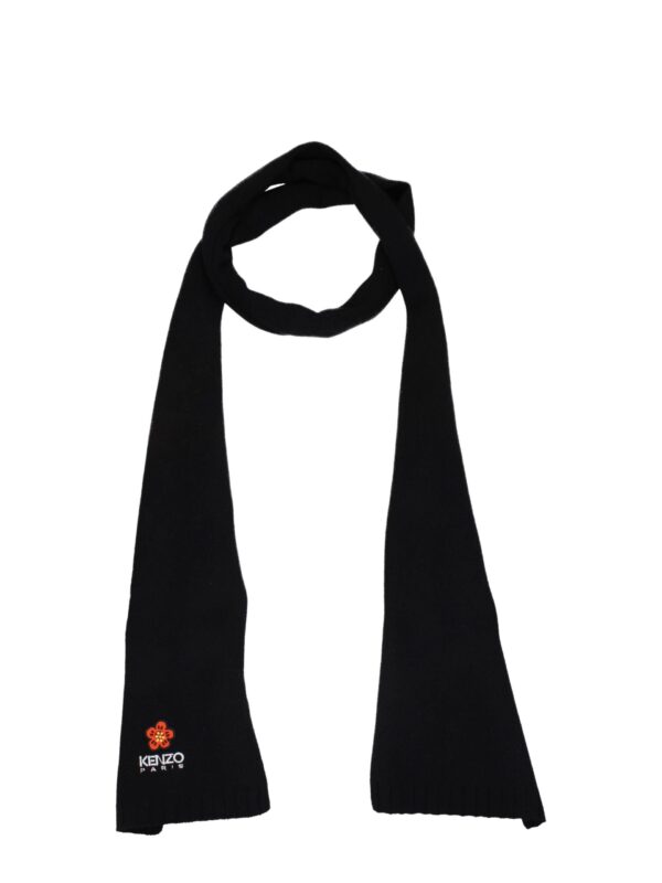 Kenzo Black Wool Scarves