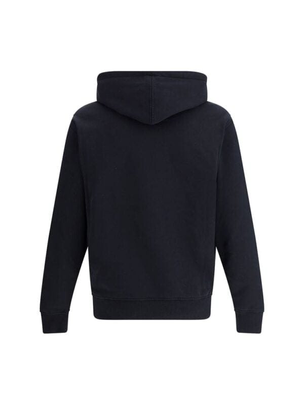 Black hoodie with a minimalist design, featuring a comfortable fit and soft fabric for stylish casual wear. Perfect for everyday comfort and versatile fashion statements.