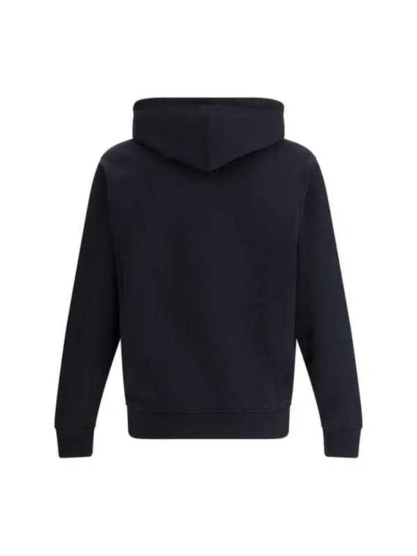 Black hoodie with a minimalist design, featuring a comfortable fit and soft fabric for stylish casual wear. Perfect for everyday comfort and versatile fashion statements.