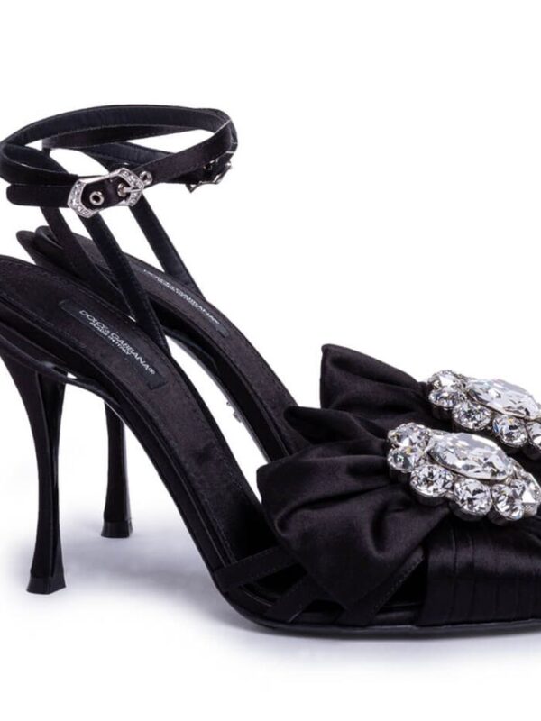 Dolce & Gabbana Black Goatskin Sandal
