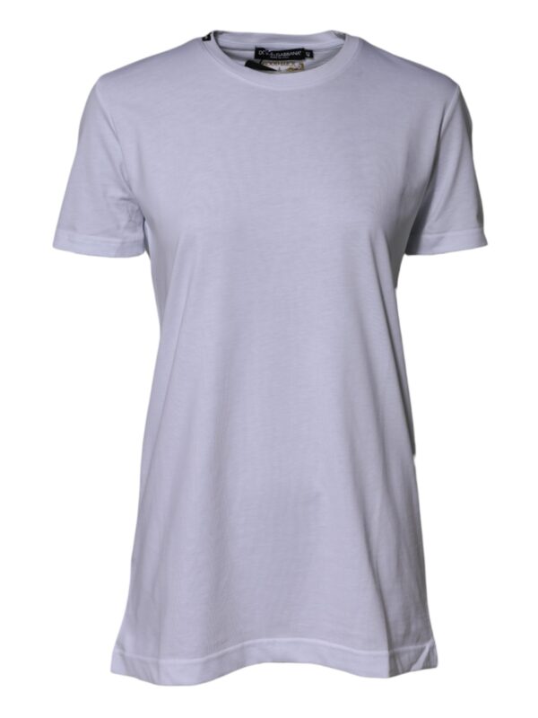 Dolce & Gabbana White Cotton Goodluck 2023 Crew Neck T-shirt