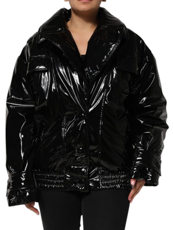 Dolce & Gabbana Black Polyester Quilted Puffer Coat Jacket