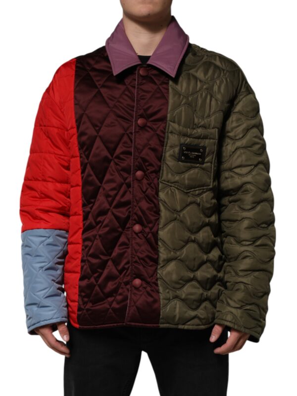 Dolce & Gabbana Multicolor Patchwork PolyesterQuilted Jacket