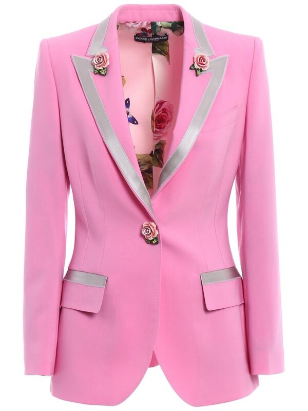Dolce & Gabbana Pink Wool Jackets & Coat