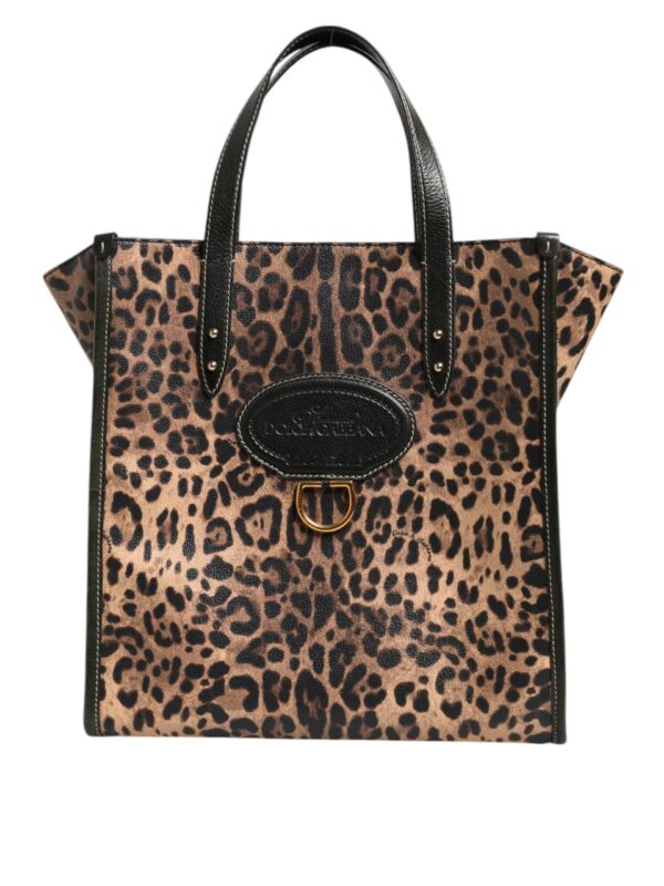 Dolce & Gabbana Multicolor Leopard Shopping Tote Shoulder Women Borse Bag