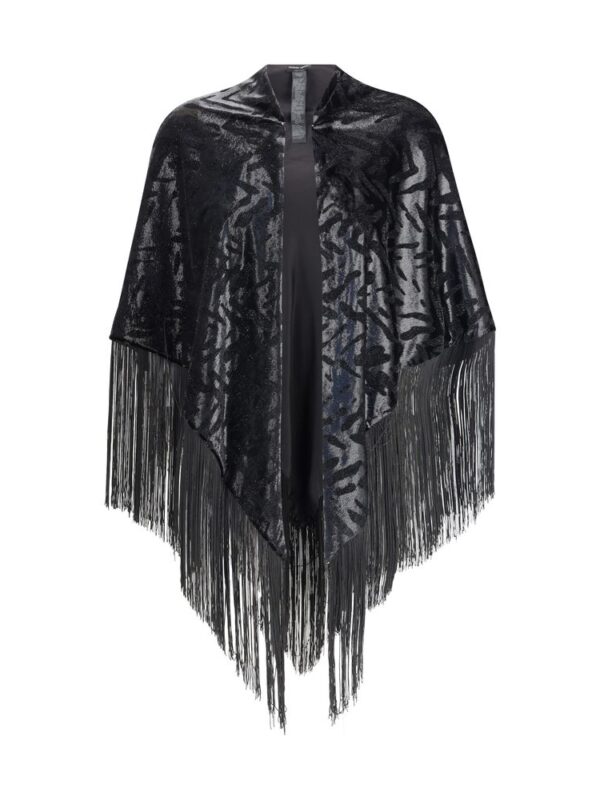 Giorgio Armani Velvet Shawl with fringes
