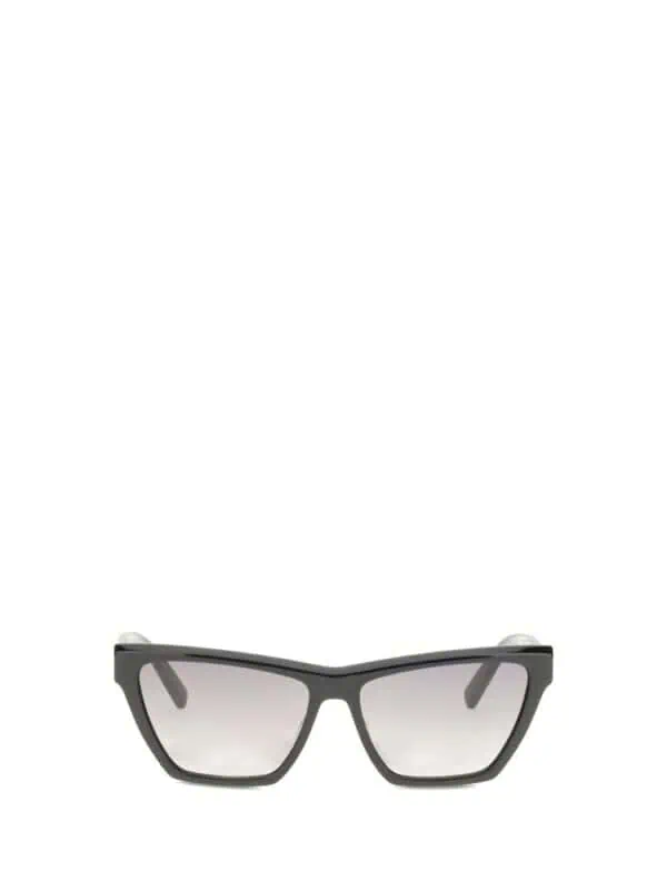 Black rectangular sunglasses with gray lenses for a stylish and modern look. Perfect accessory for outdoor activities, enhancing your fashion statement with UV protection. Luxurious and trendy eyewear.