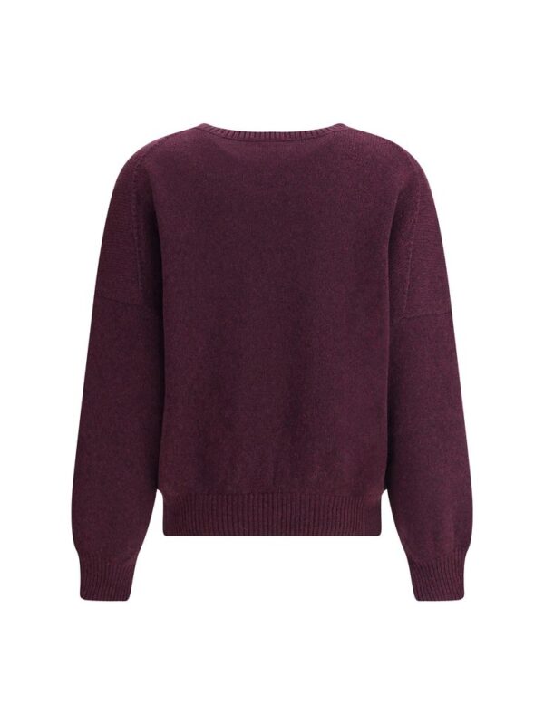 Soft burgundy knit sweater, cozy and stylish for fall and winter, from Lux Brands.