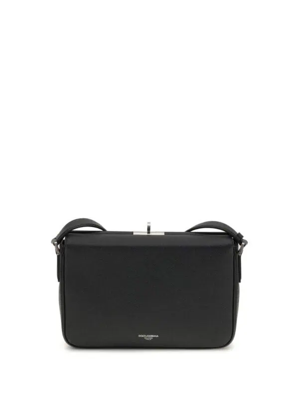 Luxury black leather Dolce & Gabbana shoulder bag with sophisticated design and Italian craftsmanship. Perfect for stylish everyday use or special occasions.