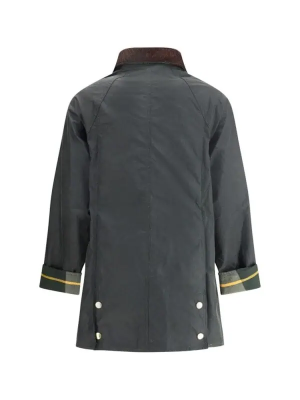 Premium men's dark grey trench coat with brown collar and gold accents, stylish and durable for winter wear.
