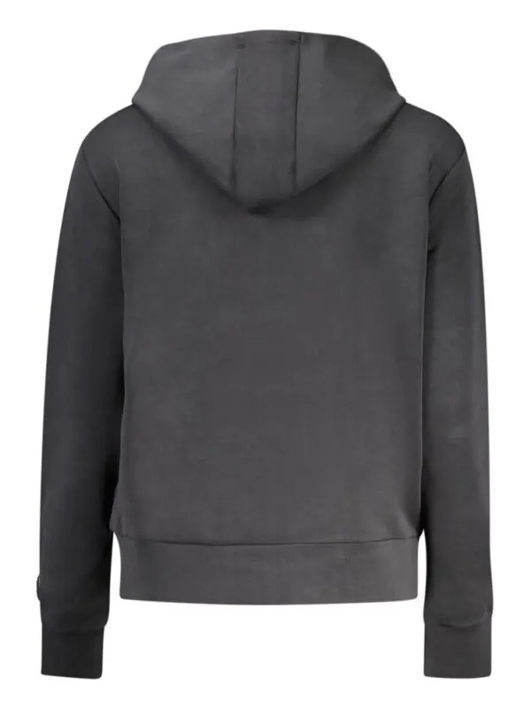 Men's dark gray hooded sweatshirt, casual everyday wear, made from soft comfortable fabric. Perfect for cold weather or lounging at home in stylish, relaxed fashion.