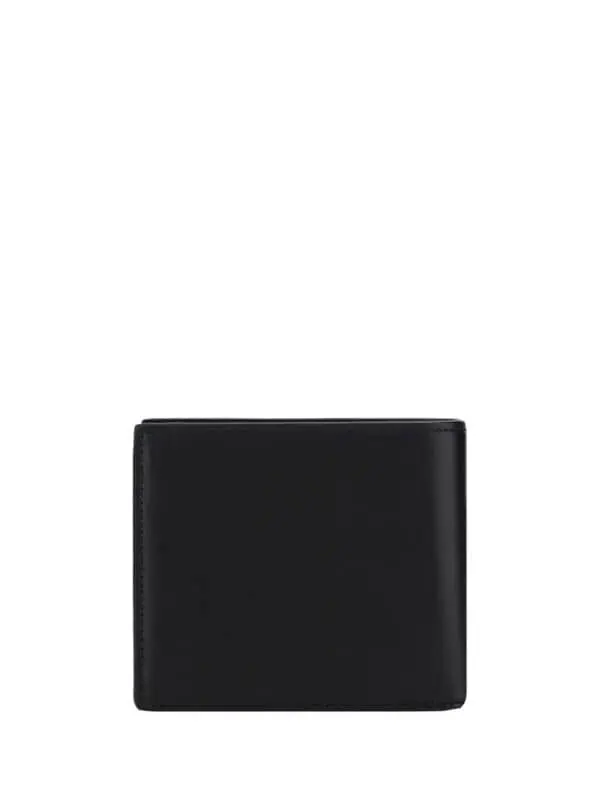 Black leather men's wallet with sleek minimalist design from Lux Brands.