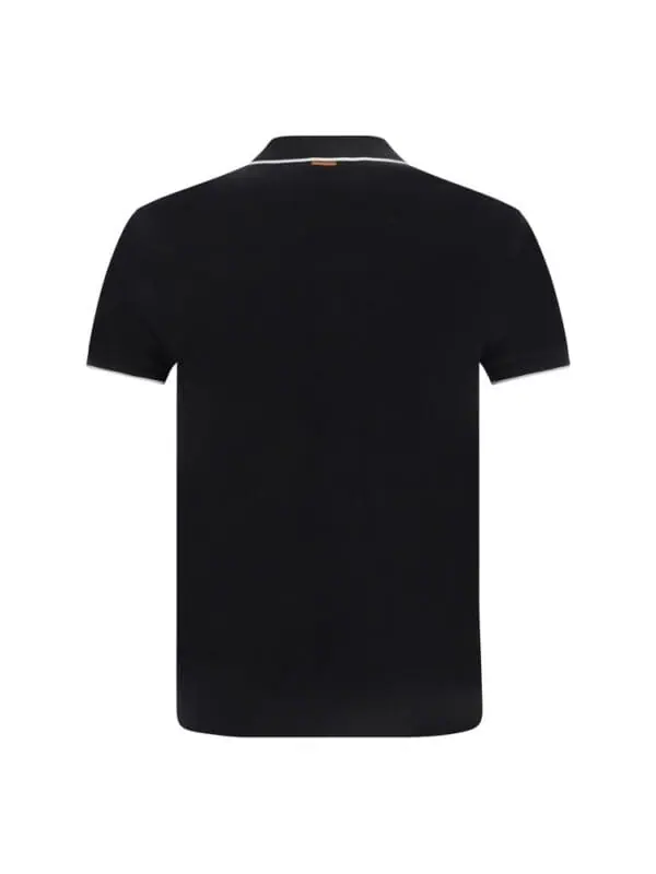 Lux Brands men's black polo shirt with sleek design and premium fabric, perfect for stylish casual wear.