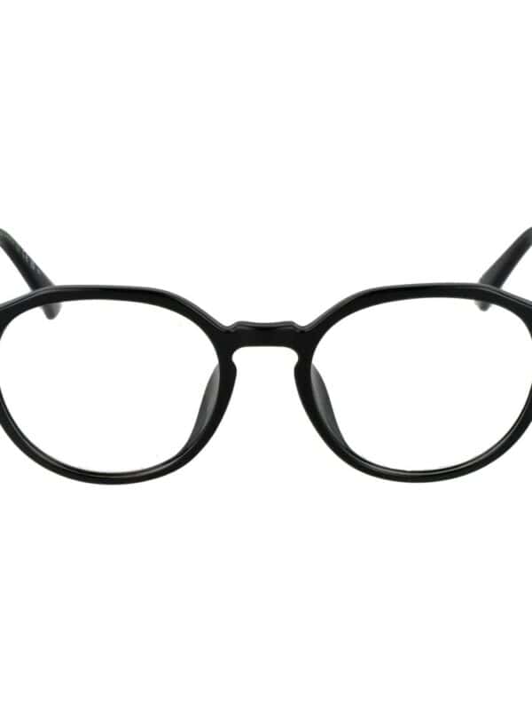 Elegant black round eyeglasses with a stylish frame, perfect for professional and casual wear. Made from durable materials, these glasses offer both comfort and timeless fashion.