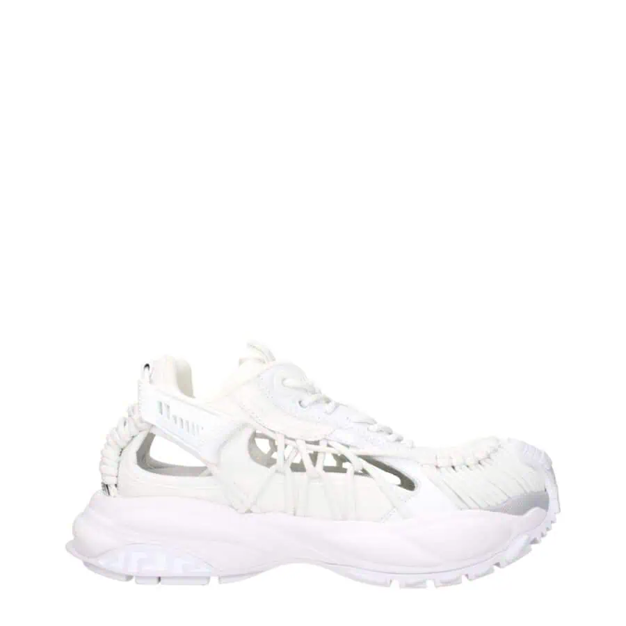 Lux White Luxury Sneakers with Mesh and Unique Design for Men and Women.