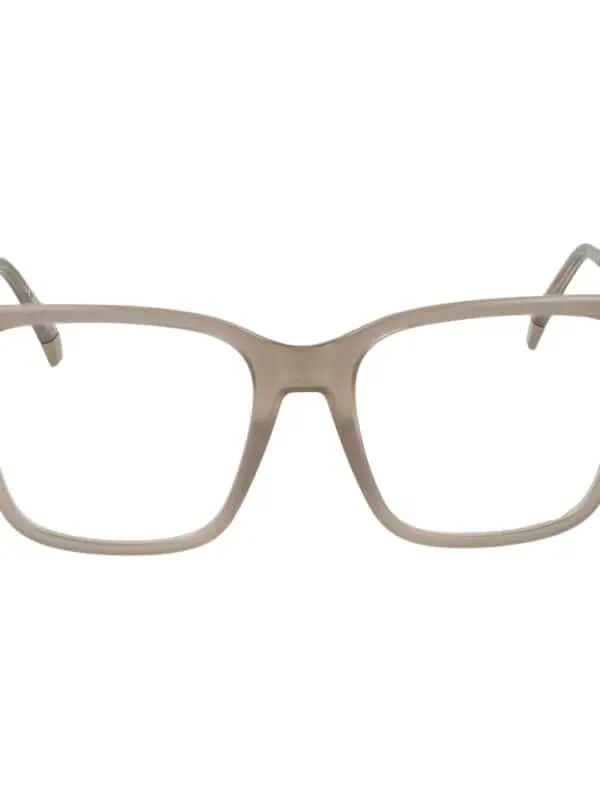 Elegant beige square reading glasses with a lightweight frame, perfect for everyday use and stylish eye protection.