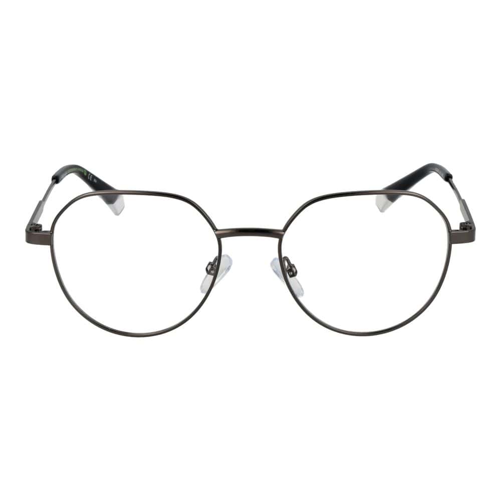 Round black metal eyeglasses with adjustable nose pads and sleek temple arms, ideal for stylish and comfortable vision correction. Perfect for a modern, sophisticated look.