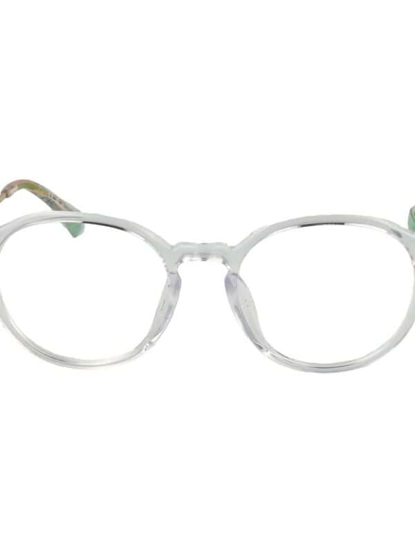 Transparent stylish eyeglasses with a modern round frame. Perfect for a sophisticated and trendy look, featuring clear lenses and a durable design by Lux Brands.